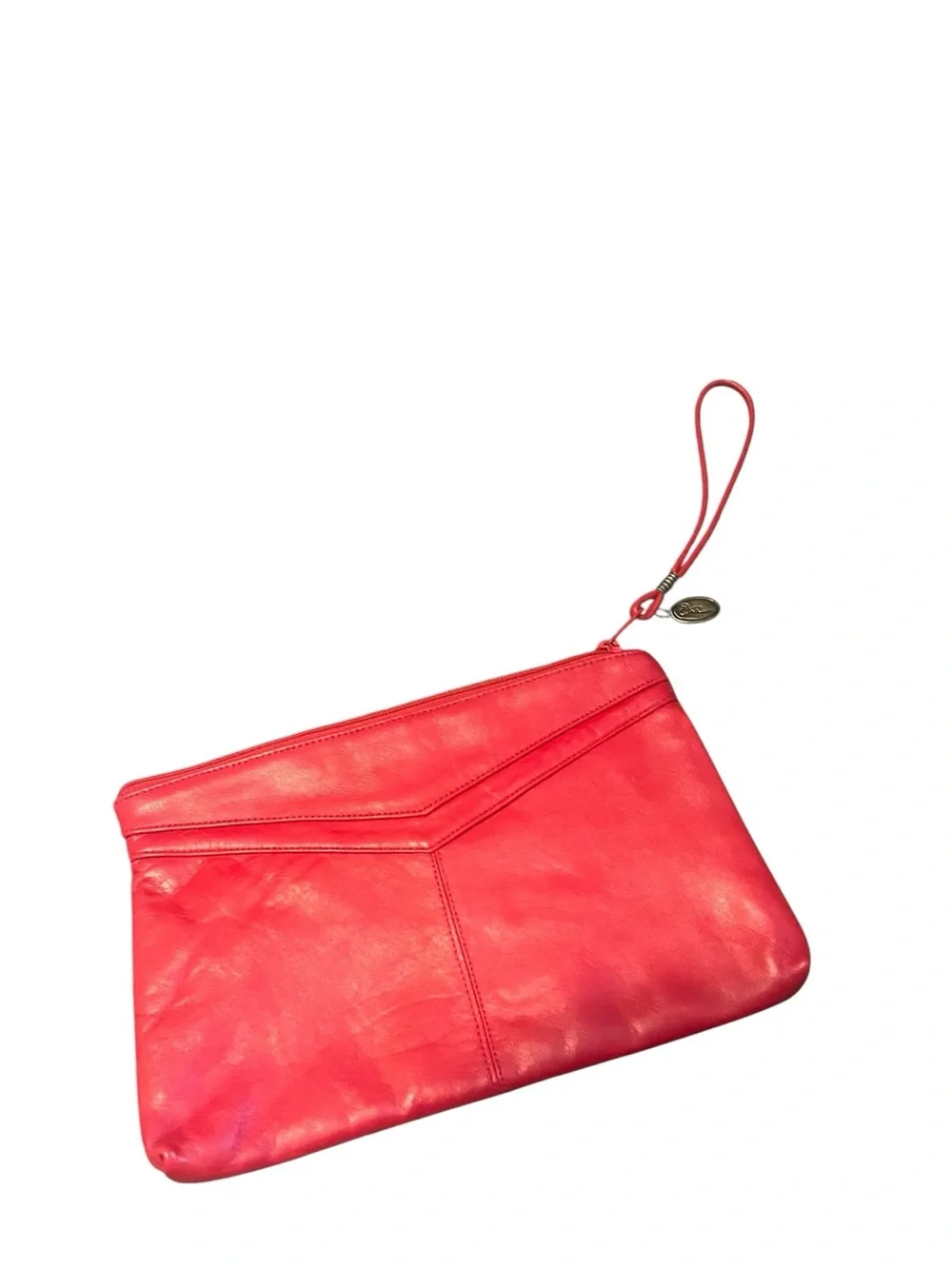 Etra Vintage Classic Red Leather Clutch Excellent Condition